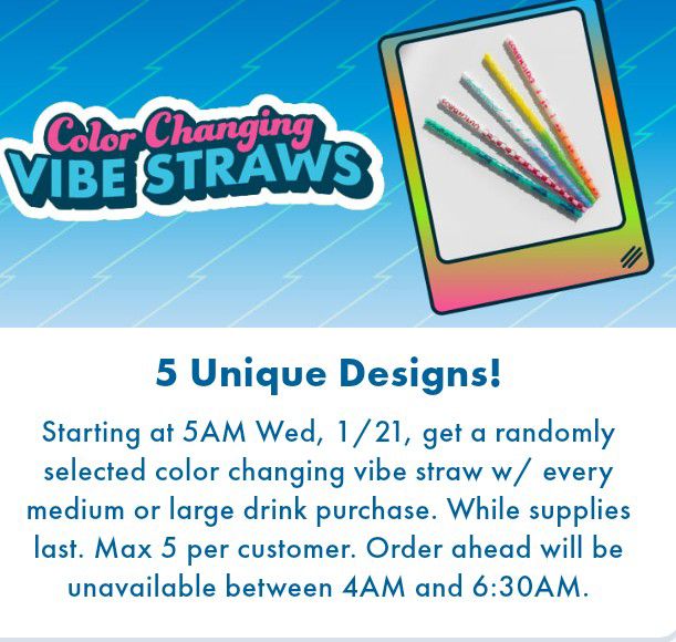 FREE Color-Changing Straw with a Medium or Large Drink at Dutch Bros.