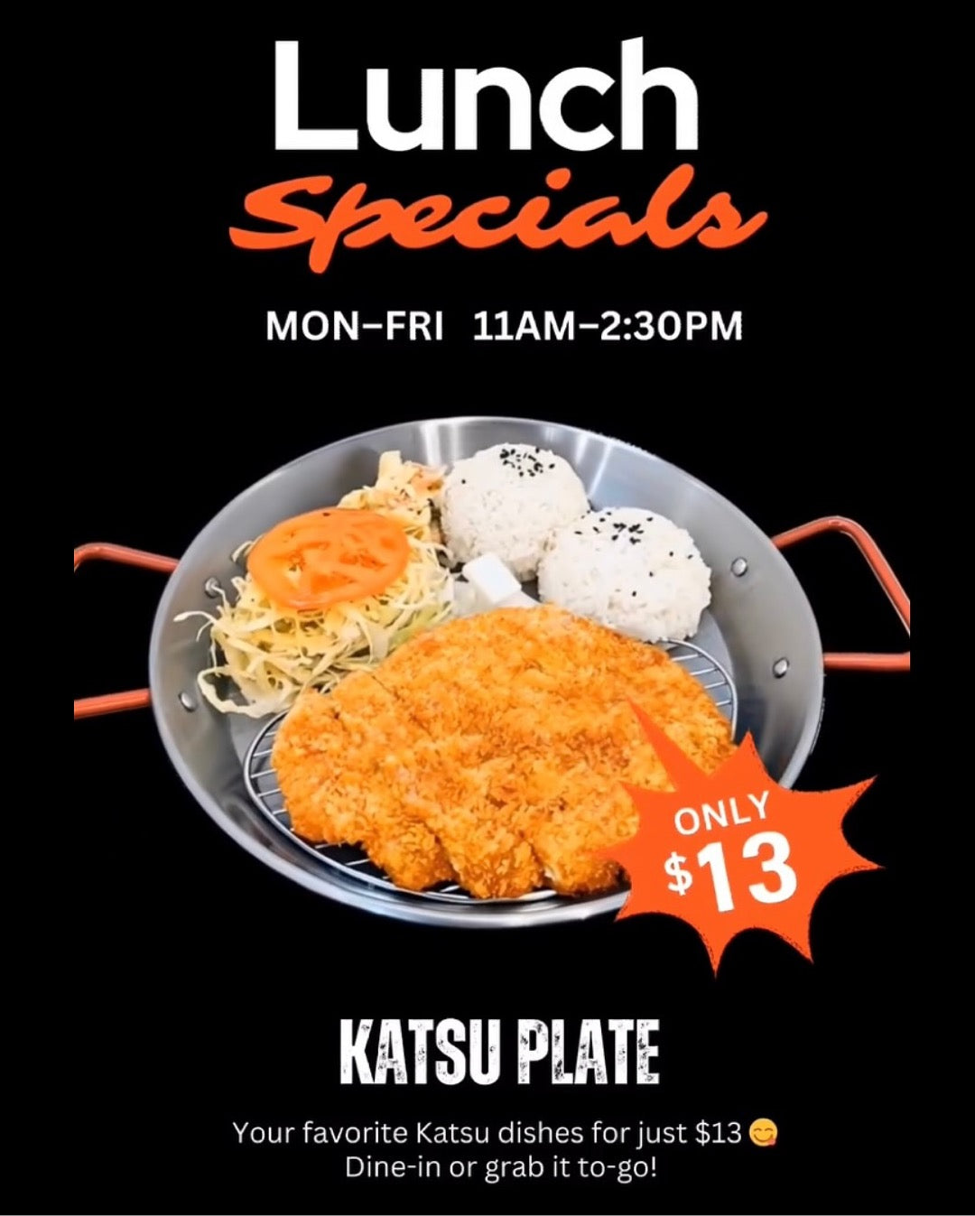 $13 Katsu Lunch Special at Katsu Bar