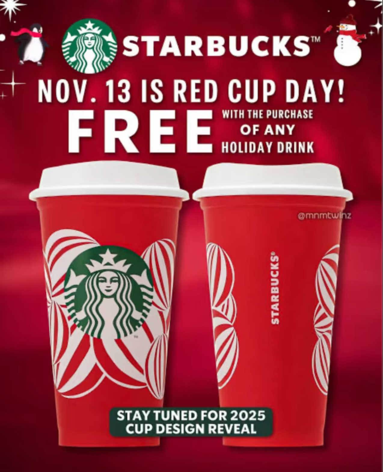 Free Starbucks Red Cup Day w/ Holiday Drink Purchase
