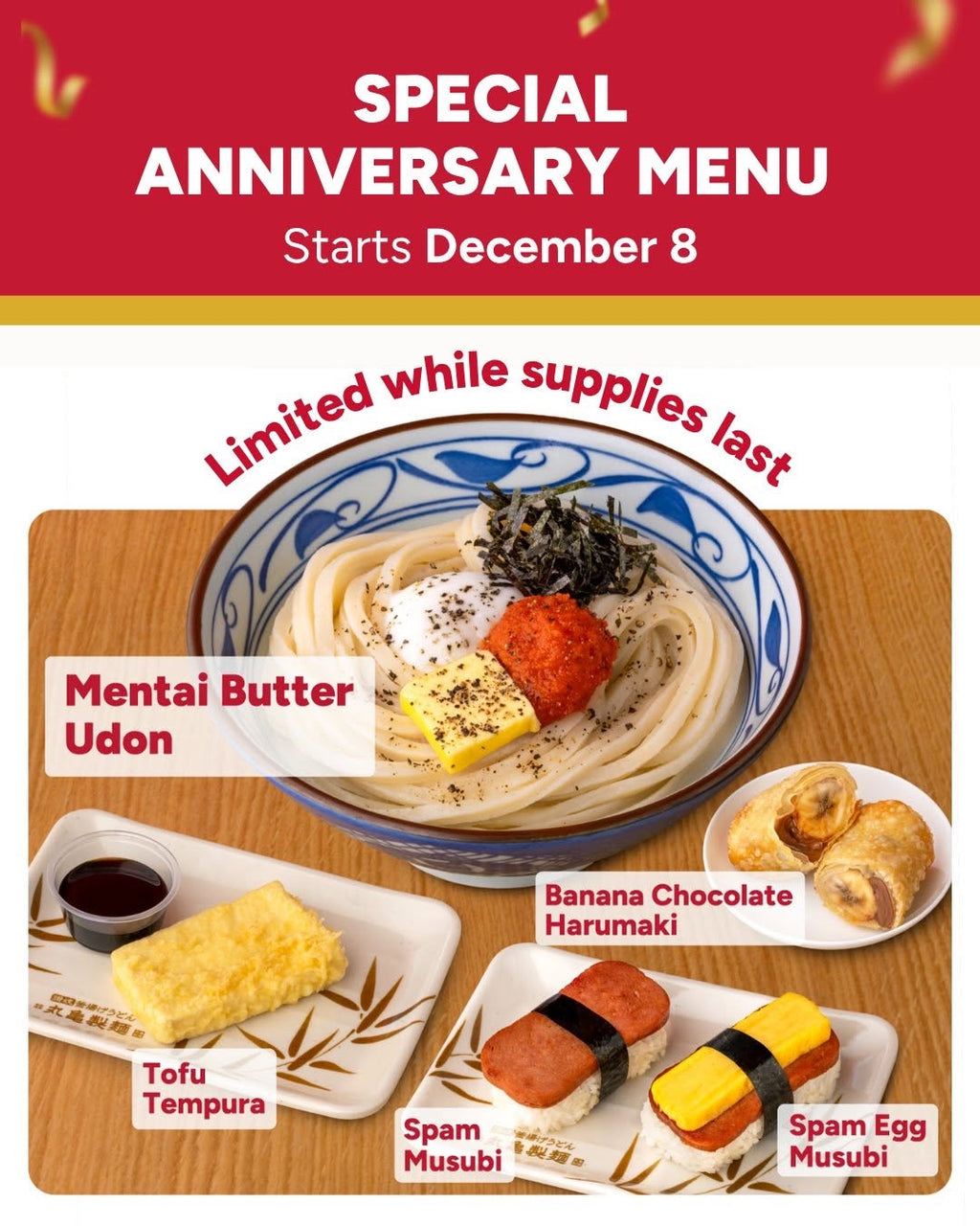 Special Menu and Giveaways for Marugame Udon's 1 Year Anniversary