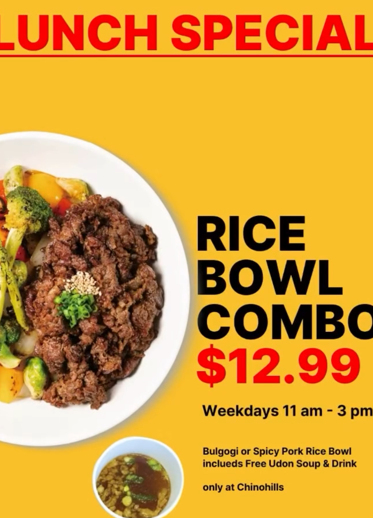 $12.99 Rice Bowl Combo at Jaws Topokki
