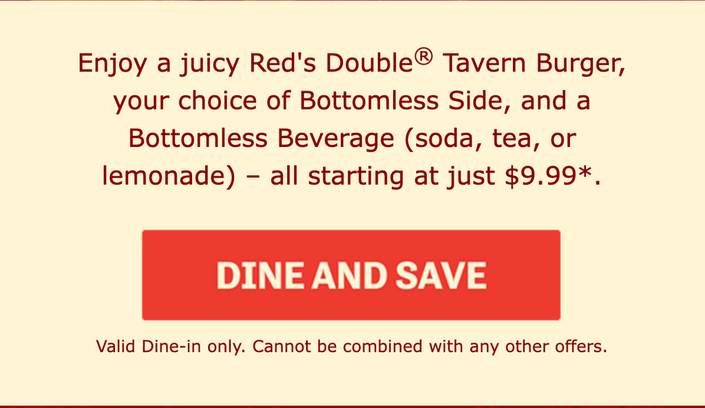 $9.99 Burger, Bottomless Fries & Drink at Red Robin Burger (Dine-In Only)