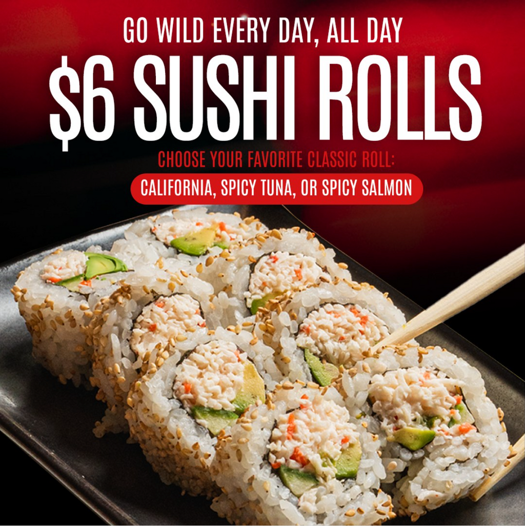 RA Sushi $6 Sushi Rolls During Happy Hour!