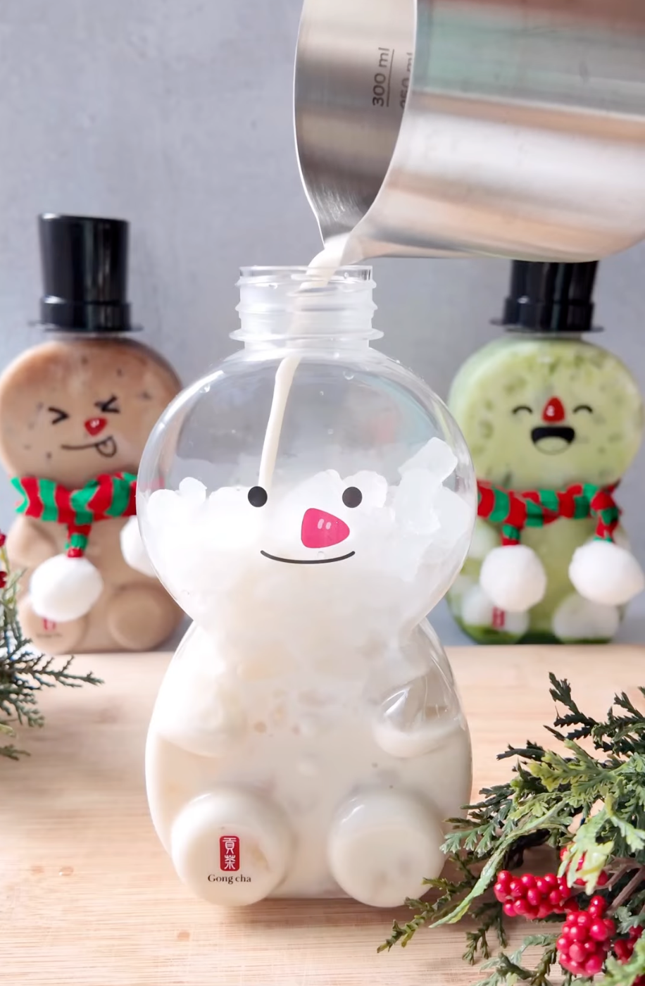 $3 Snowman Cups at Gong Cha Tea