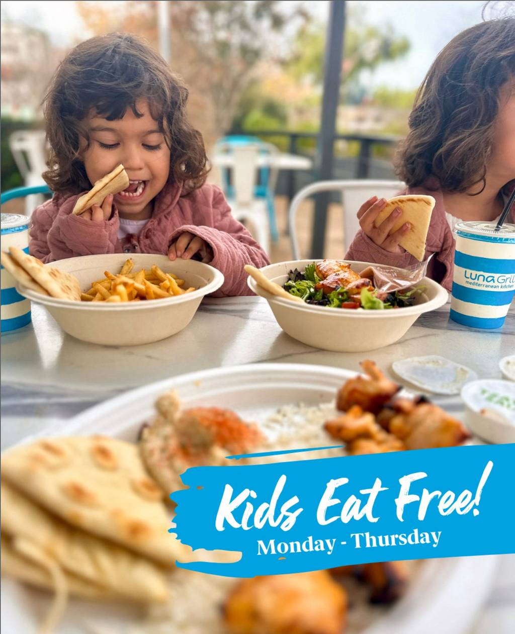 Free Kids Meal Mon-Thurs at Luna Grill with App
