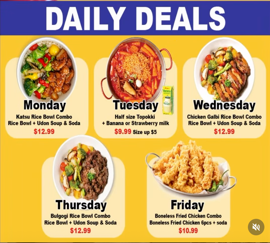 Daily Deals Starting at $9.99 at Jaws Topokki