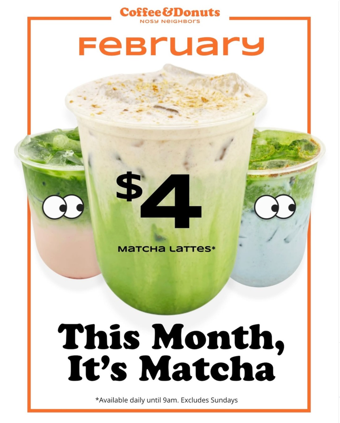 $4 Matchas All Month Long at Nosy Neighbors