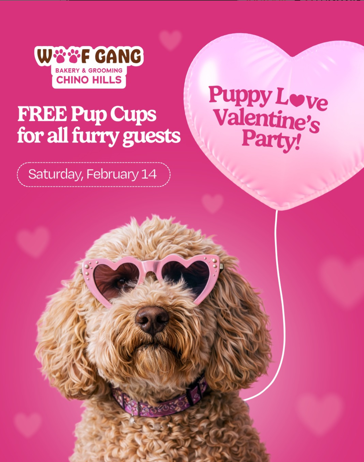 Free Pup Cups on Valentine's Day at Woof Gang Bakery & Grooming