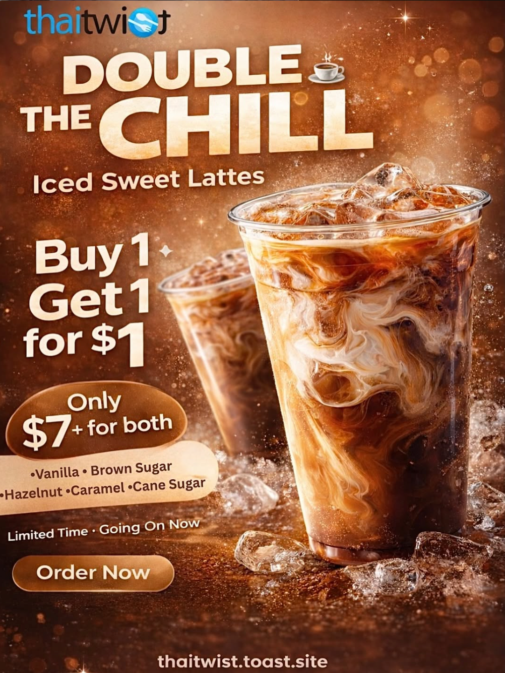 BOGO for $1 Iced Lattes at Thai Twist