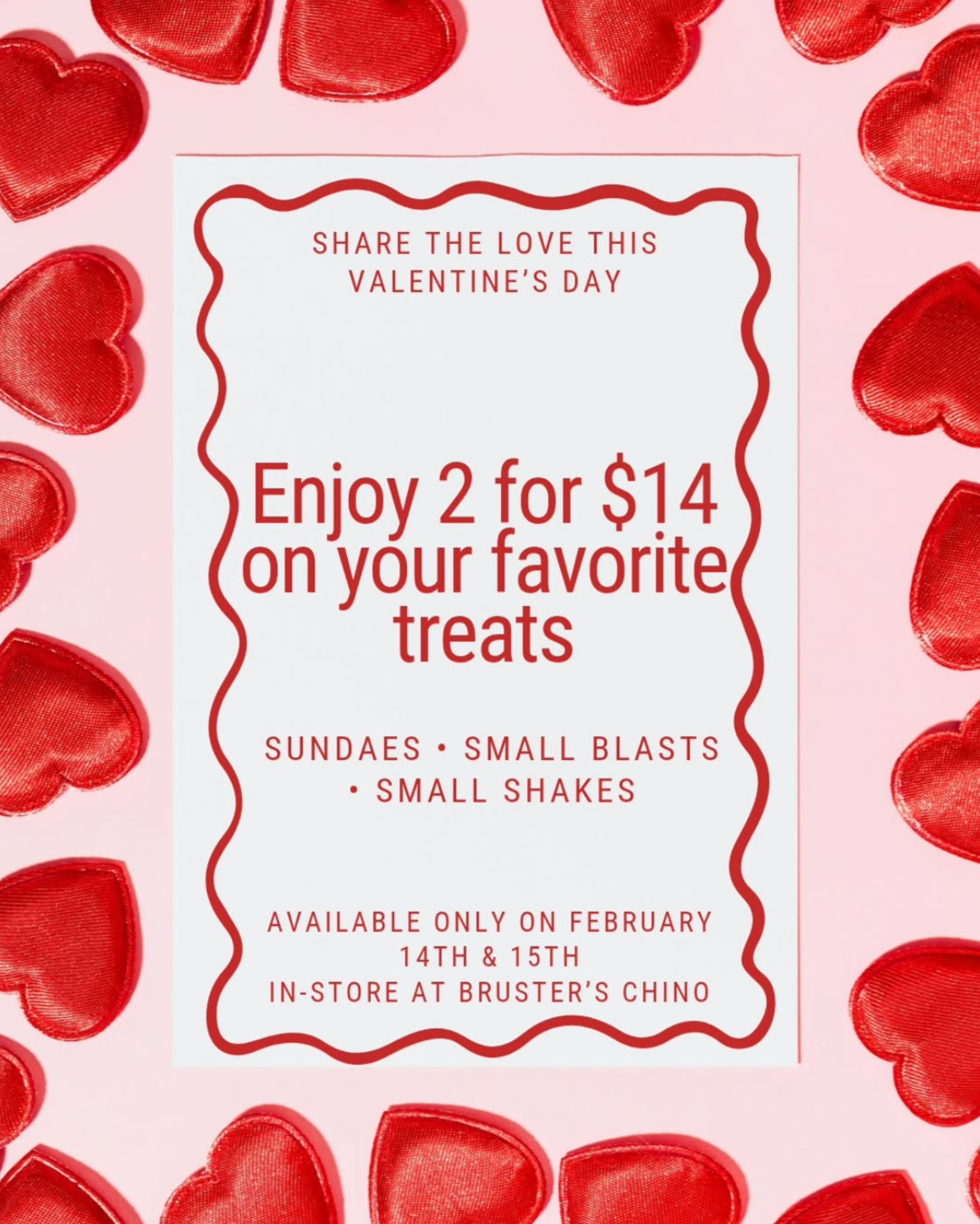 2 for $14 Treats at Bruster's