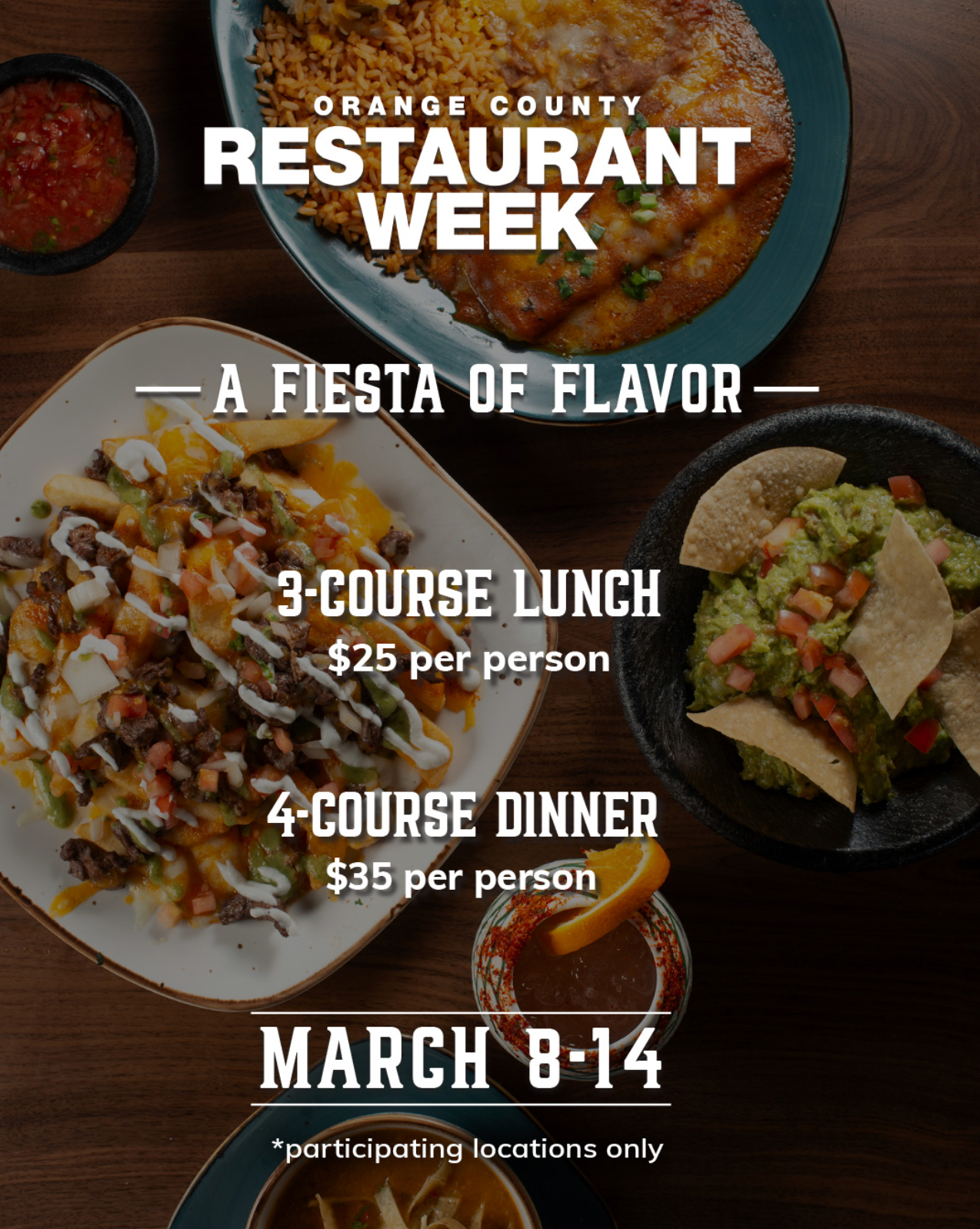 March 8–14 $25 3-Course Lunch or 4-Course Dinner at Rodrigo's