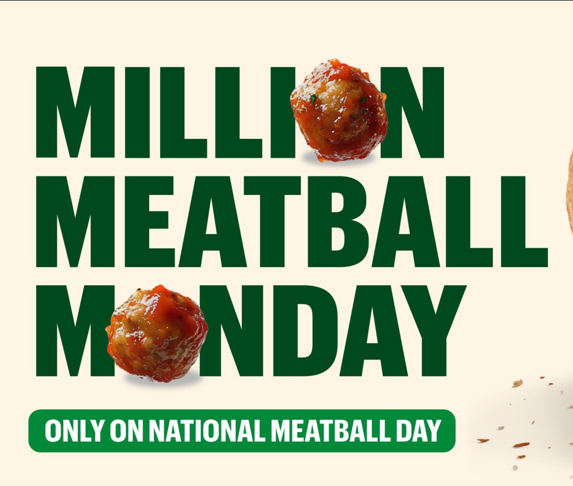 $4.99 Footlong Meatball Sub 3/9 at Subway