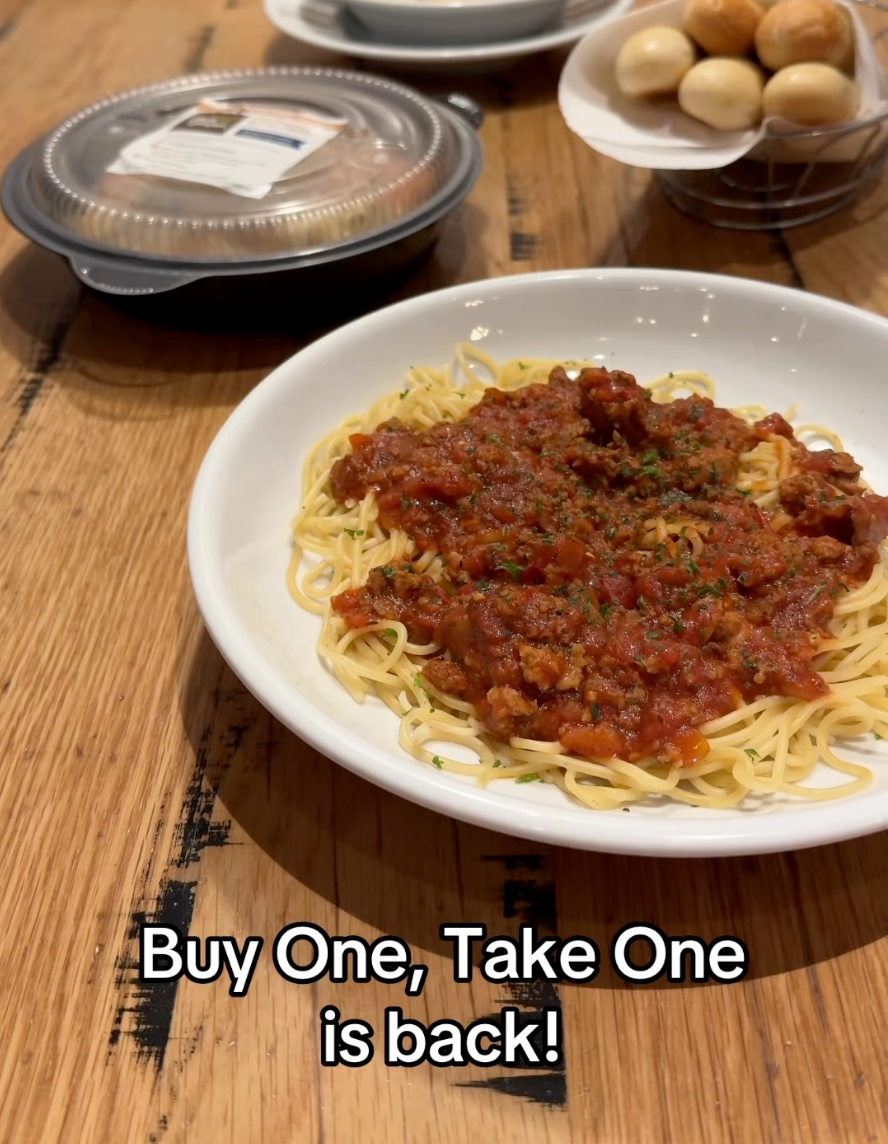 Buy 1 Take 1 at Olive Garden Is Back Until 5/3