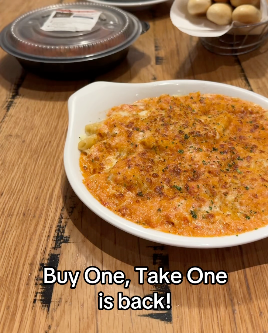 Buy 1 Take 1 at Olive Garden Is Back Until 5/3