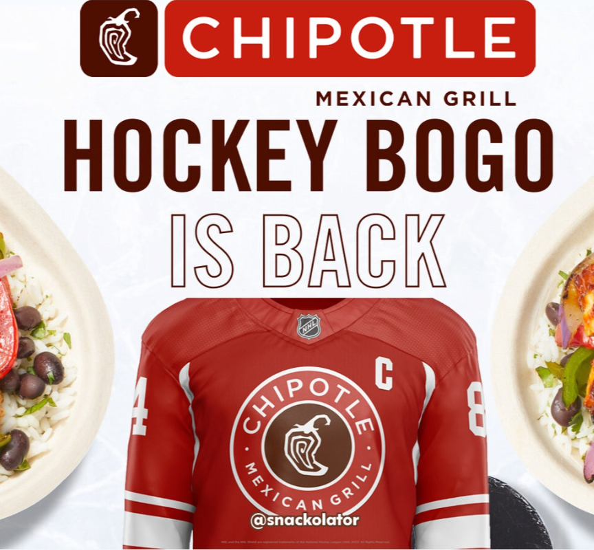 BOGO at Chipotle When You Wear a Jersey on 4/20