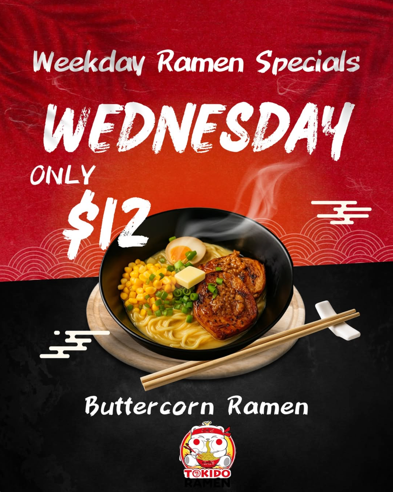 $12 Wednesday Ramen Special at Tokido Craft Ramen