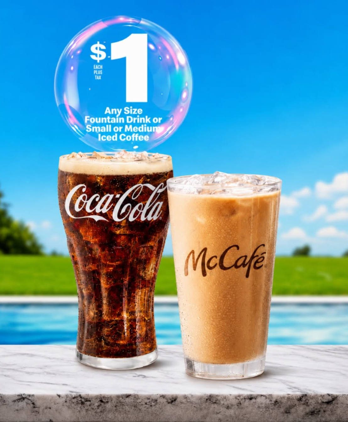 Small Fountain Drink or Small Iced Coffee for $1 at McDonald's