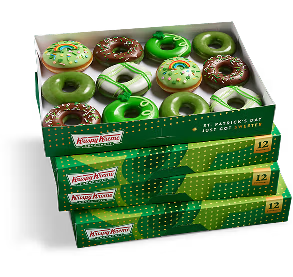 Wear Green for a FREE Krispy Kreme Green O’riginal Glazed Doughnut 3/16-3/17