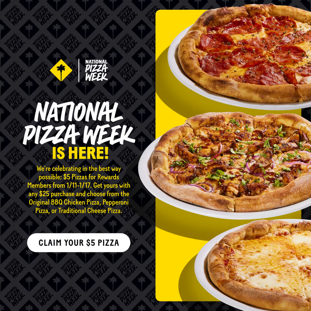 $5 Pizza with a $25 Purchase at CPK