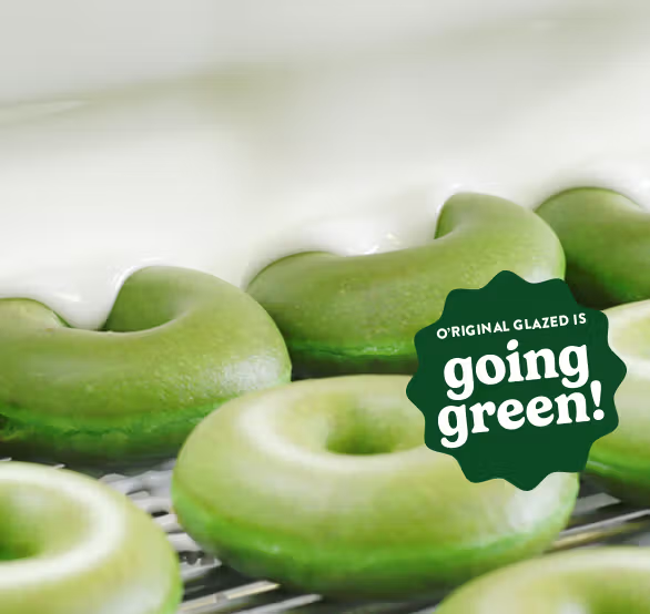 Wear Green for a FREE Krispy Kreme Green O’riginal Glazed Doughnut 3/16-3/17