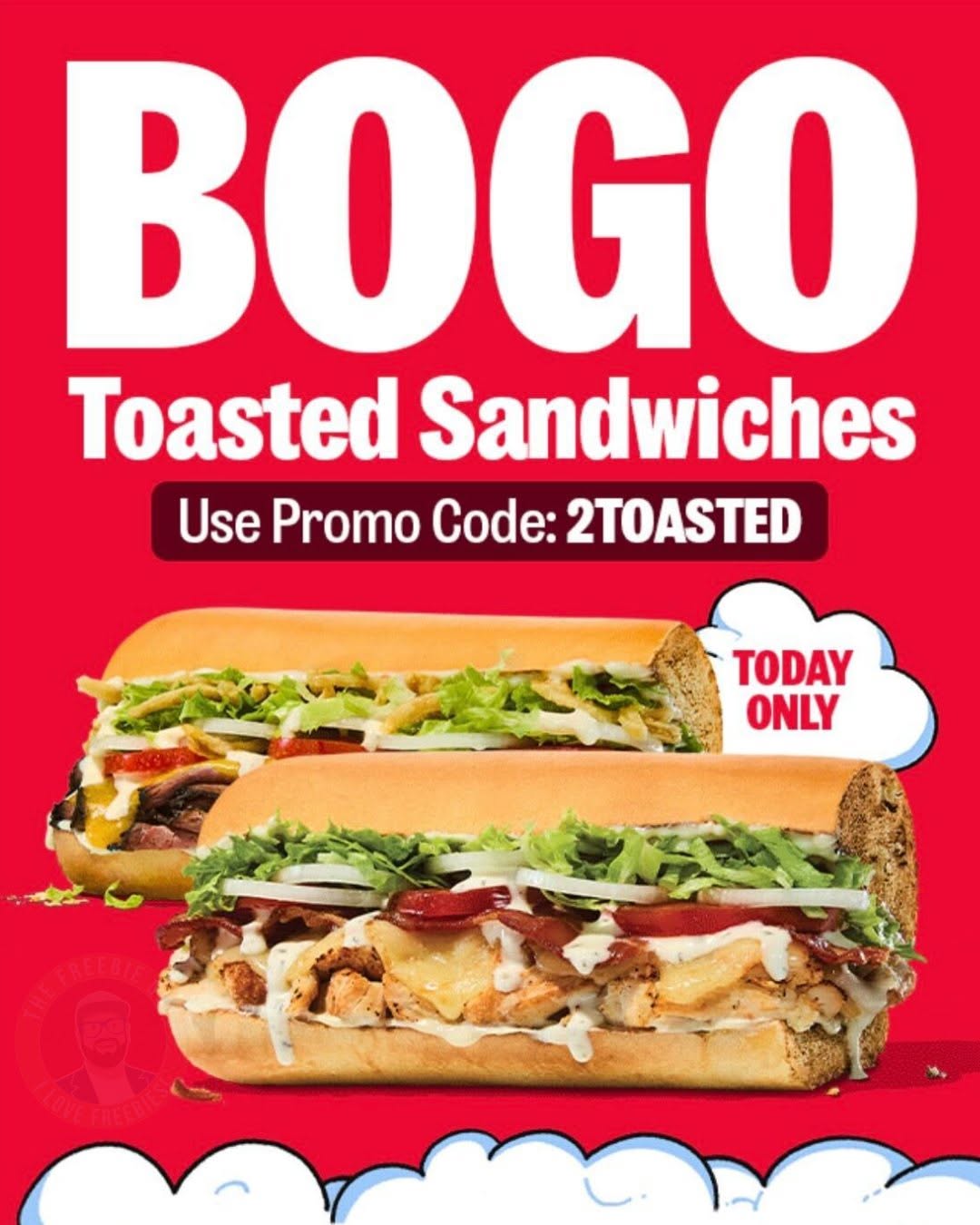 BOGO Free Toasted Sandwiches at Jimmy Johns on 4/15