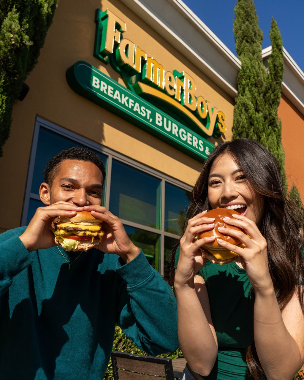Buy 1 Burger, Get 1 50% Off at Farmer Boys on 2/14