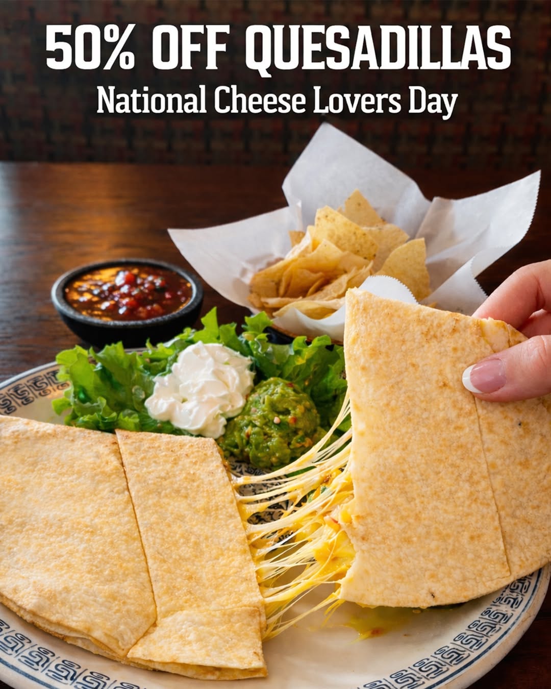 50% Off Quesadillas Today Only at Rodrigo's Mexican Grill