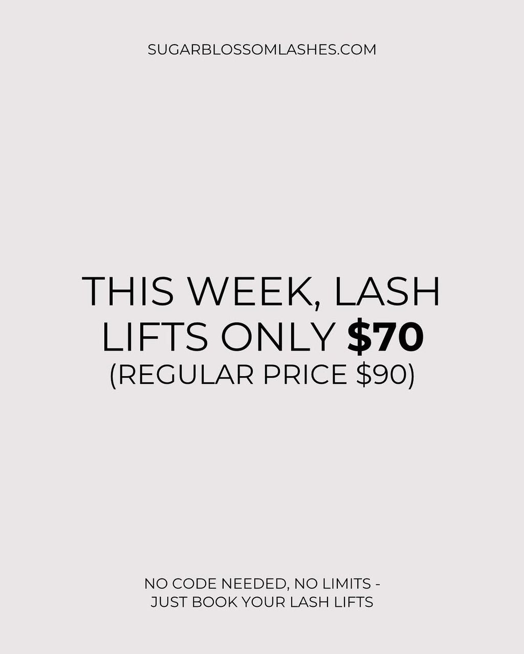 $20 Off Lash Lifts This Week ($70 Instead of $90) at Sugar Blossom Lashes