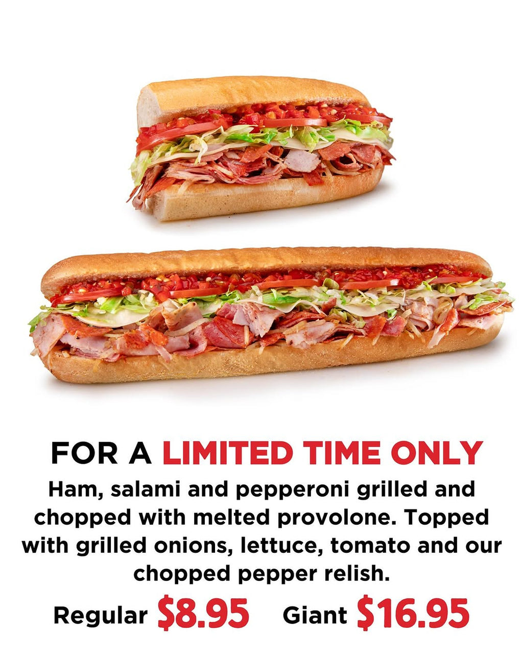 $8.95 Regular Sub at Mike's Hot Italian Sub at Jersey Mike's